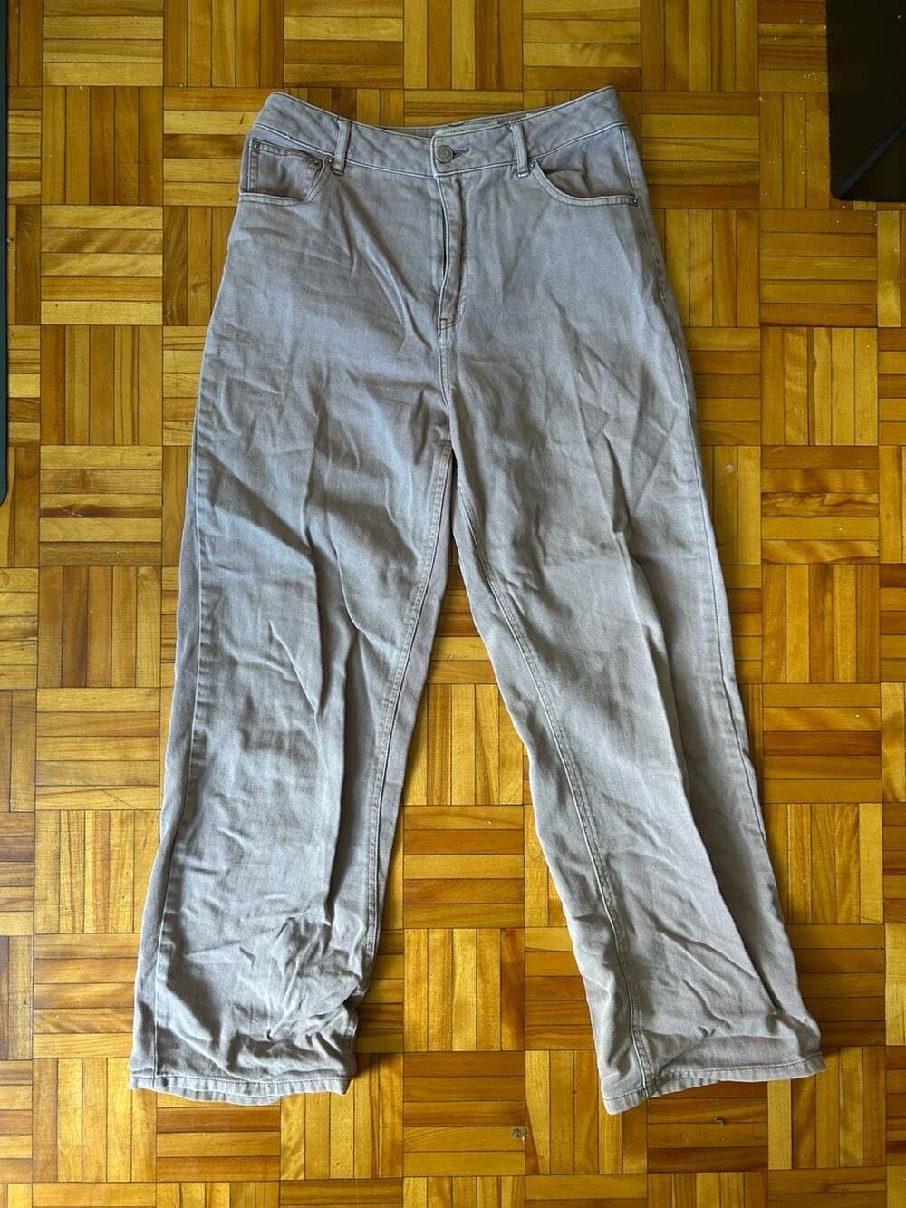 Twik par Simons Vision Organic Cotton Wide-Leg Jeans. Light pink!